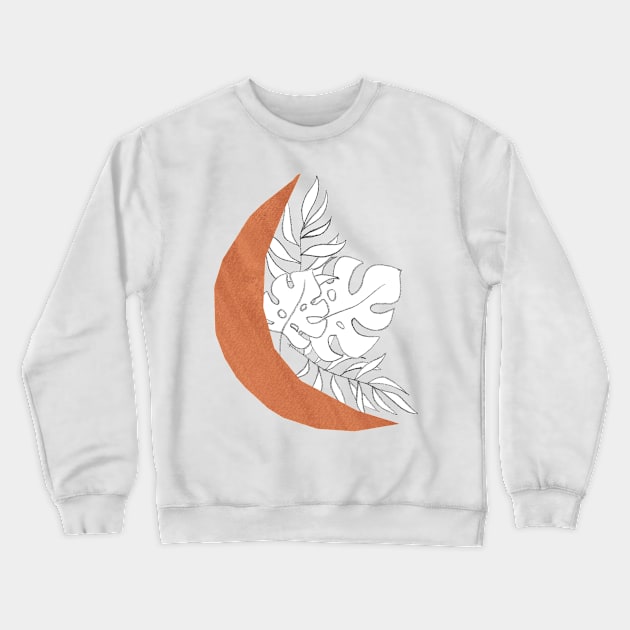 Botanical crescent Crewneck Sweatshirt by WhalesWay